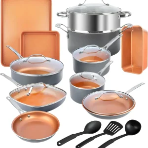 20 Pc Ceramic Cookware Set