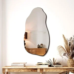 Contemporary Asymmetric Wall Mirror 32 x 18
