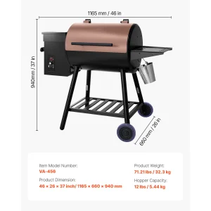 Wood Pellet Grill Smoker With WiFi-app Control