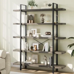 5-Tier Bookcase, 47" Wide