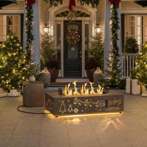 Outdoor Christmas Propane Fire Pit