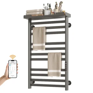 SIOYIE Heated Towel Rack with Shelf