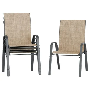 Stackable Patio Chairs. Set of 4